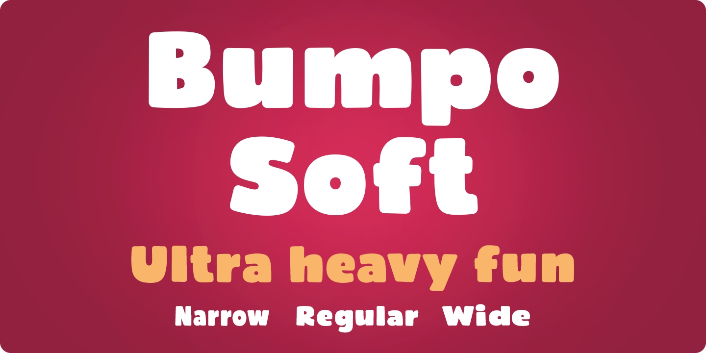 Ejemplo de fuente Bumpo Soft